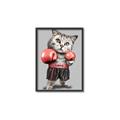 Picture of Boxing cat _GroupedProduct_Rectangle_Portrait_Canvas_Framed_