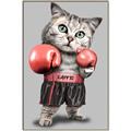 Picture of Boxing cat _GroupedProduct_Rectangle_Portrait_Canvas_Framed_
