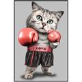 Picture of Boxing cat _GroupedProduct_Rectangle_Portrait_Canvas_Framed_