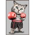 Picture of Boxing cat _GroupedProduct_Rectangle_Portrait_Canvas_Framed_