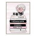 Picture of Stack of Fashion Books  _GroupedProduct_Rectangle_Portrait_Canvas_Framed_