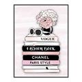 Picture of Stack of Fashion Books  _GroupedProduct_Rectangle_Portrait_Canvas_Framed_