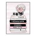 Picture of Stack of Fashion Books  _GroupedProduct_Rectangle_Portrait_Canvas_Framed_