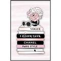 Picture of Stack of Fashion Books  _GroupedProduct_Rectangle_Portrait_Canvas_Framed_