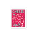 Picture of Cheese and Wine Typography Poster _GroupedProduct_Rectangle_Portrait_Framed_Matted_