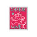 Picture of Cheese and Wine Typography Poster _GroupedProduct_Rectangle_Portrait_Framed_Matted_