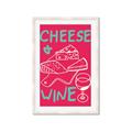 Picture of Cheese and Wine Typography Poster _GroupedProduct_Rectangle_Portrait_Framed_Matted_