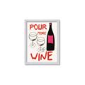 Picture of  Pour More Wine Typography Poster _GroupedProduct_Rectangle_Portrait_Framed_Matted_