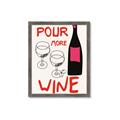 Picture of  Pour More Wine Typography Poster _GroupedProduct_Rectangle_Portrait_Framed_Matted_