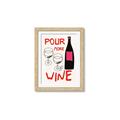 Picture of  Pour More Wine Typography Poster _GroupedProduct_Rectangle_Portrait_Framed_Matted_