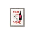 Picture of  Pour More Wine Typography Poster _GroupedProduct_Rectangle_Portrait_Framed_Matted_