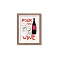 Picture of  Pour More Wine Typography Poster _GroupedProduct_Rectangle_Portrait_Framed_Matted_
