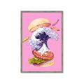 Picture of kanagawa burger _GroupedProduct_Rectangle_Portrait_Framed_Matted_