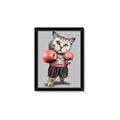 Picture of Boxing cat _GroupedProduct_Rectangle_Portrait_Framed_Matted_