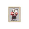 Picture of Boxing cat _GroupedProduct_Rectangle_Portrait_Framed_Matted_