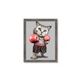 Picture of Boxing cat _GroupedProduct_Rectangle_Portrait_Framed_Matted_
