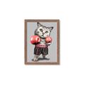 Picture of Boxing cat _GroupedProduct_Rectangle_Portrait_Framed_Matted_