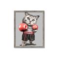 Picture of Boxing cat _GroupedProduct_Rectangle_Portrait_Framed_Matted_