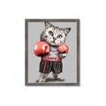 Picture of Boxing cat _GroupedProduct_Rectangle_Portrait_Framed_Matted_