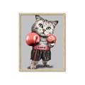 Picture of Boxing cat _GroupedProduct_Rectangle_Portrait_Framed_Matted_