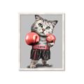 Picture of Boxing cat _GroupedProduct_Rectangle_Portrait_Framed_Matted_