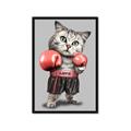 Picture of Boxing cat _GroupedProduct_Rectangle_Portrait_Framed_Matted_
