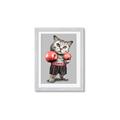 Picture of Boxing cat _GroupedProduct_Rectangle_Portrait_Framed_Matted_