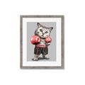 Picture of Boxing cat _GroupedProduct_Rectangle_Portrait_Framed_Matted_