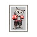 Picture of Boxing cat _GroupedProduct_Rectangle_Portrait_Framed_Matted_