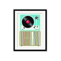 Picture of Vinyl Stack _GroupedProduct_Rectangle_Portrait_Framed_Matted_