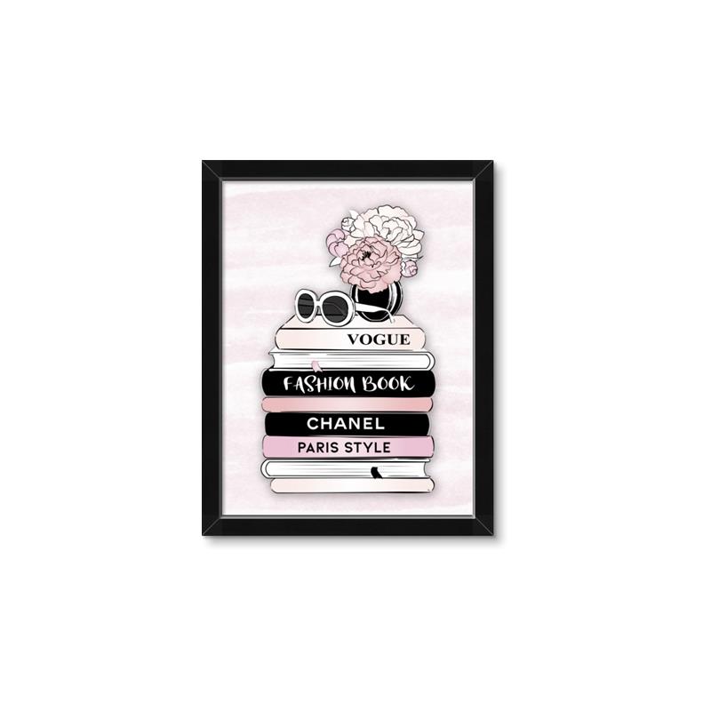 Picture of Stack of Fashion Books  _GroupedProduct_Rectangle_Portrait_Framed_Matted_