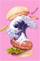 Picture of kanagawa burger _GroupedProduct_Rectangle_Portrait_Unframed_Print_Only_