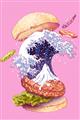 Picture of kanagawa burger _GroupedProduct_Rectangle_Portrait_Unframed_Print_Only_