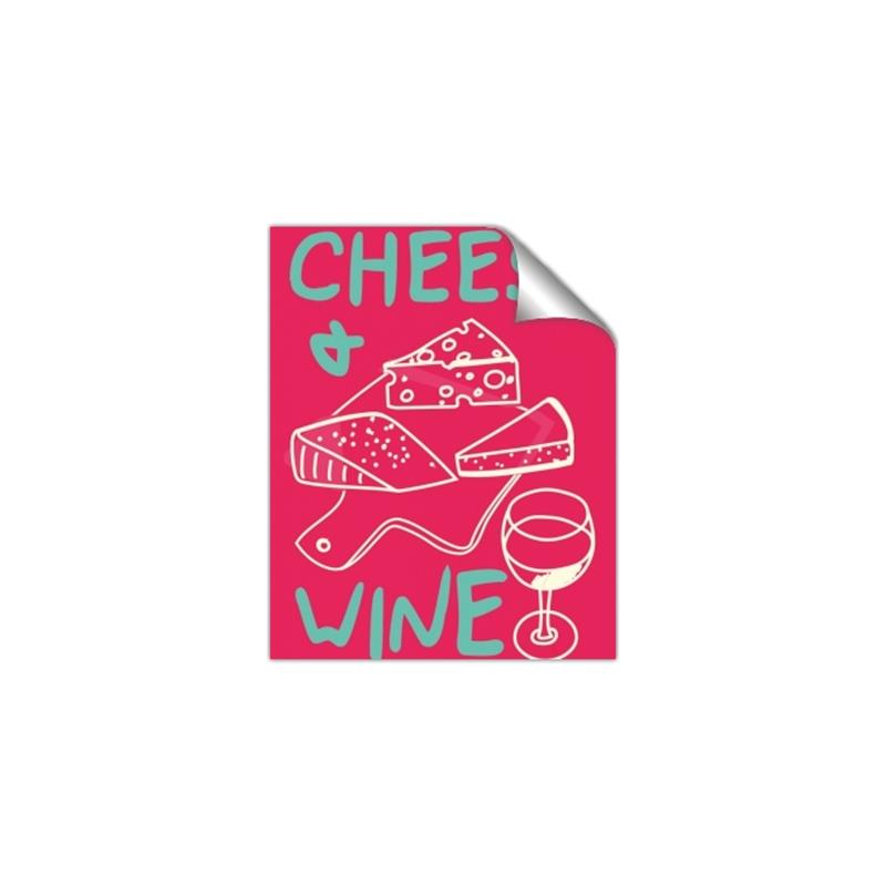 Picture of Cheese and Wine Typography Poster _GroupedProduct_Rectangle_Portrait_Unframed_Print_Only_