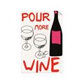 Picture of  Pour More Wine Typography Poster _GroupedProduct_Rectangle_Portrait_Unframed_Print_Only_