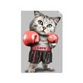Picture of Boxing cat _GroupedProduct_Rectangle_Portrait_Unframed_Print_Only_