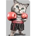 Picture of Boxing cat _GroupedProduct_Rectangle_Portrait_Unframed_Print_Only_