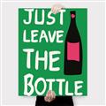 Picture of Just Leave the Bottle Typography Poster _GroupedProduct_Rectangle_Portrait_Canvas_