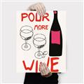 Picture of  Pour More Wine Typography Poster _GroupedProduct_Rectangle_Portrait_Canvas_