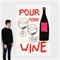 Picture of  Pour More Wine Typography Poster _GroupedProduct_Rectangle_Portrait_Canvas_