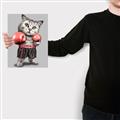Picture of Boxing cat _GroupedProduct_Rectangle_Portrait_Canvas_