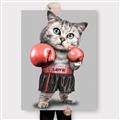 Picture of Boxing cat _GroupedProduct_Rectangle_Portrait_Canvas_
