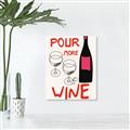Picture of  Pour More Wine Typography Poster _GroupedProduct_Rectangle_Portrait_Canvas_
