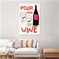 Picture of  Pour More Wine Typography Poster _GroupedProduct_Rectangle_Portrait_Canvas_