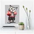 Picture of Boxing cat _GroupedProduct_Rectangle_Portrait_Canvas_