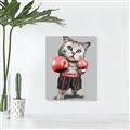 Picture of Boxing cat _GroupedProduct_Rectangle_Portrait_Canvas_