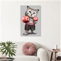 Picture of Boxing cat _GroupedProduct_Rectangle_Portrait_Canvas_