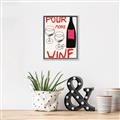 Picture of  Pour More Wine Typography Poster _GroupedProduct_Rectangle_Portrait_Canvas_Framed_