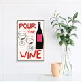 Picture of  Pour More Wine Typography Poster _GroupedProduct_Rectangle_Portrait_Canvas_Framed_