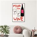 Picture of  Pour More Wine Typography Poster _GroupedProduct_Rectangle_Portrait_Canvas_Framed_